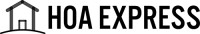 A simple drawing of a little house with Hoa Express written in uppercase.